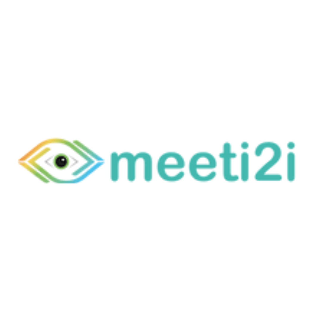 a logo for a company called meeti2i