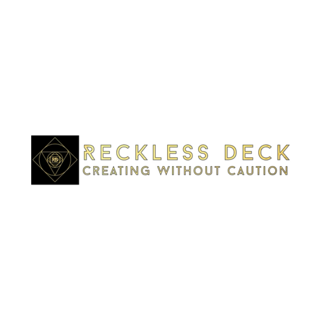 a logo for reckless deck creating without caution .