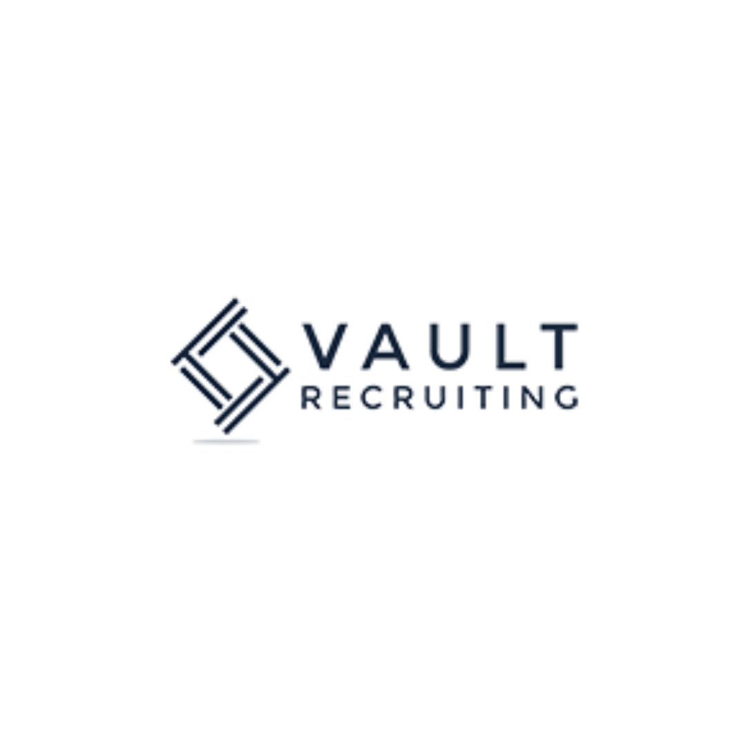 a logo for a company called vault recruiting