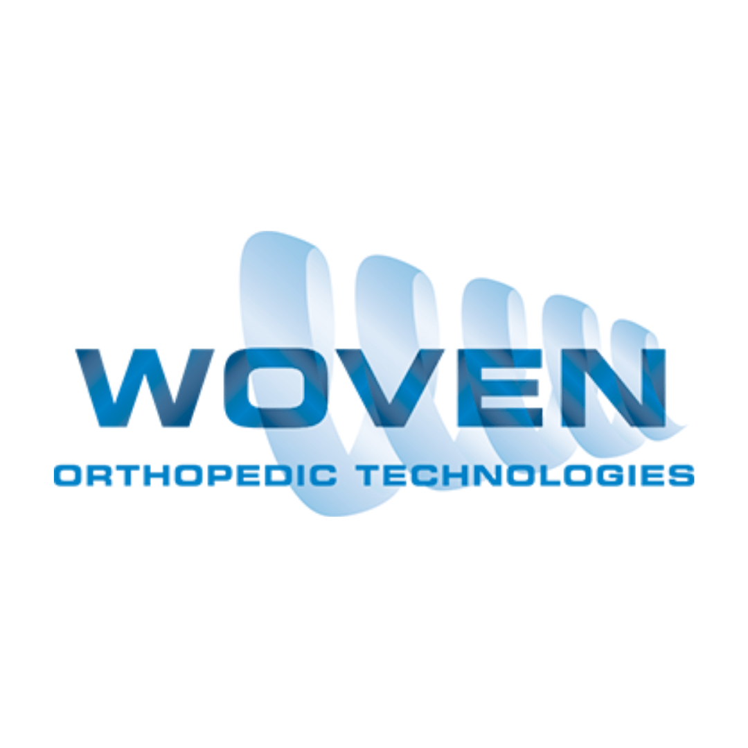 a blue logo for woven orthopedic technologies