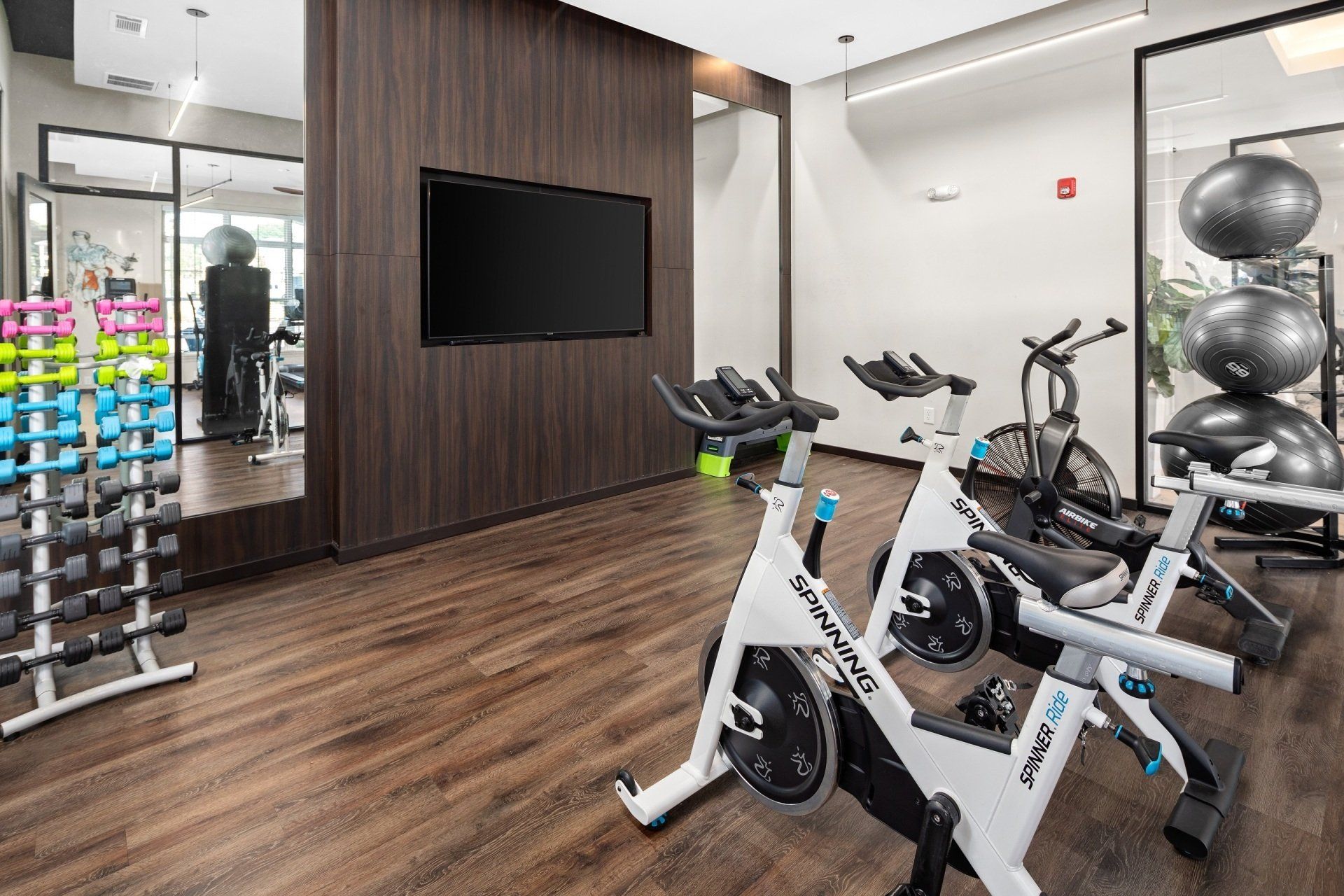 Fitness center at Boulders Lakeside.