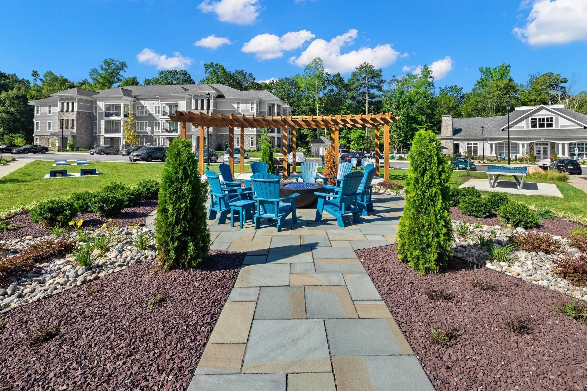 Firepit at Boulders Lakeside.