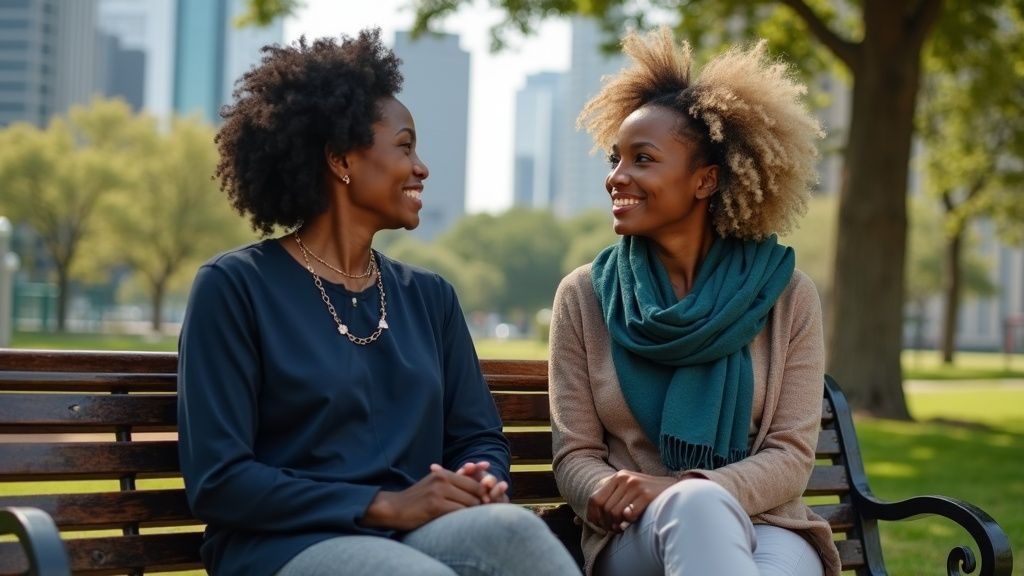 Women discussing endometriosis bowel symptoms and treatment options at Discovery Green Houston