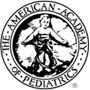The American Academy of Pediatrics logo: a child with outstretched arms inside a circular border.