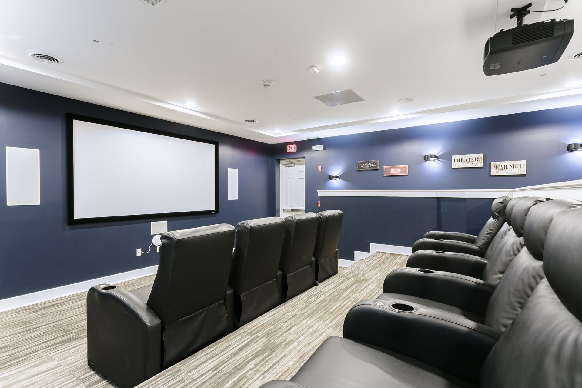 Theater with reclining chairs