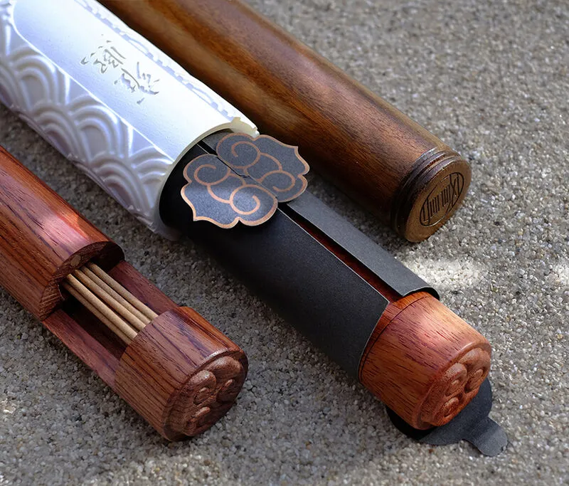 Three wooden sticks with chinese writing on them