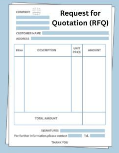 Price quotation form with fields for company, customer details, item descriptions, and amounts.