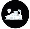 Factory icon with location pin.