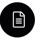 White document icon on a black circle.