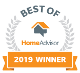 It is a badge that says best of home advisor 2019 winner.