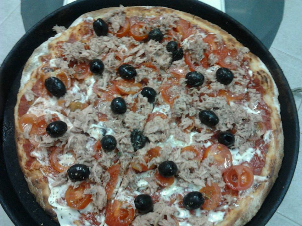 Pizza con olive