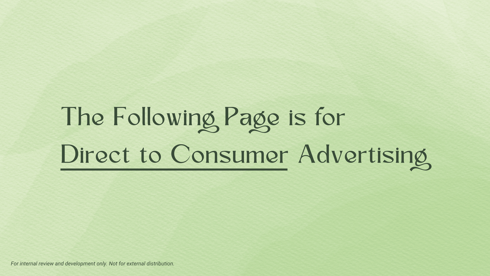 Green background with text: