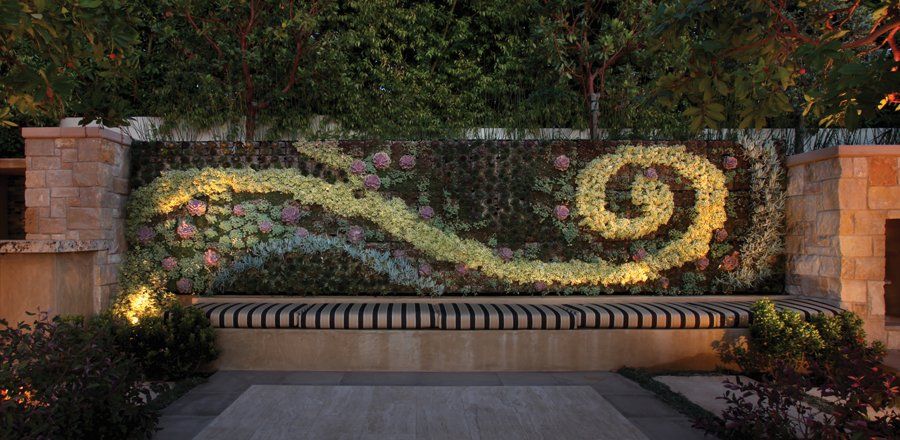 Wall with Plant Art — Newport Beach, CA — Urban Landscape