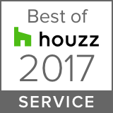 It is a badge that says `` best of houzz service ''.
