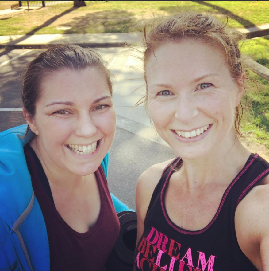 Post workout snap with my gorgeous friend, Em