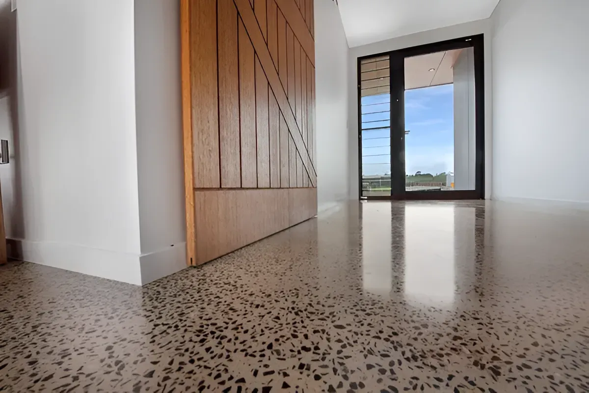 Polished Concrete Floor in Hallway — Showcase Concrete & Polishing in Moore Park Beach, QLD