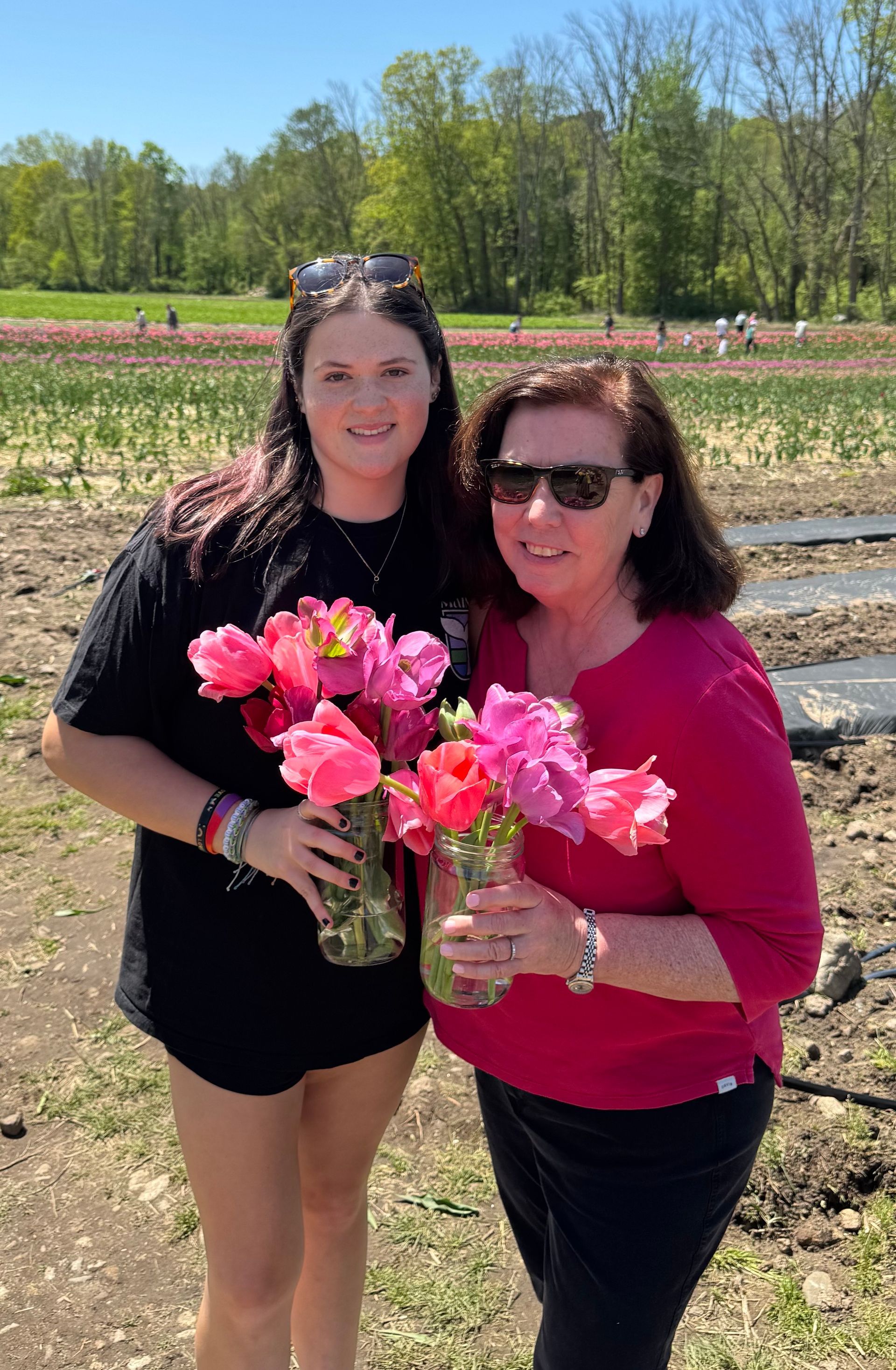 Annie holding flowers