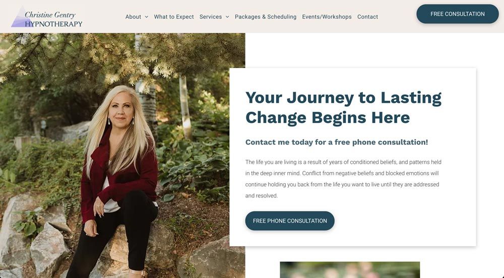 Christine Gentry Hypnotherapy Website Picture