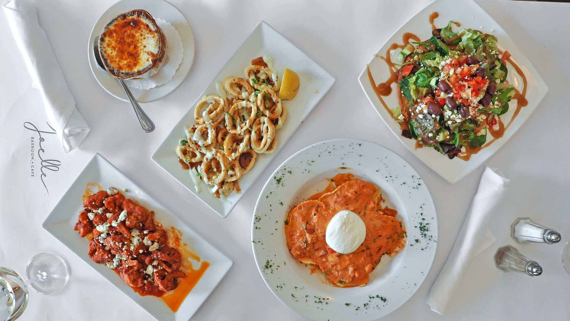 There are many different types of food on the table.