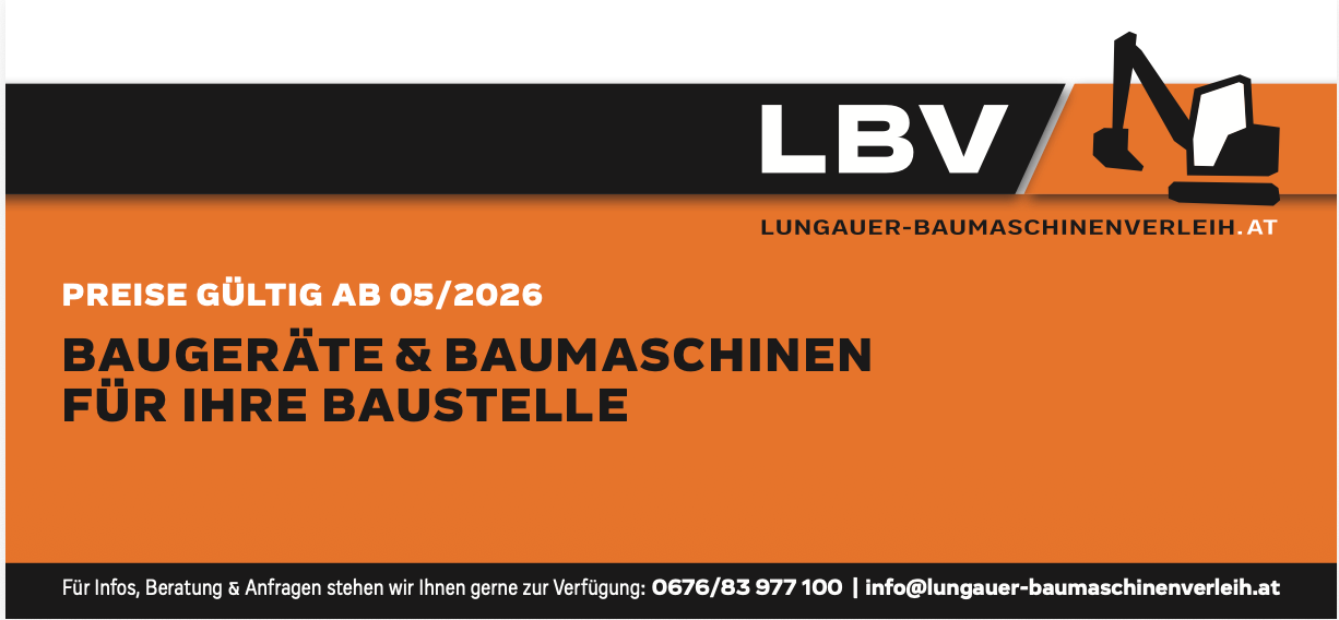 Baumaschinenverleih Broschüre