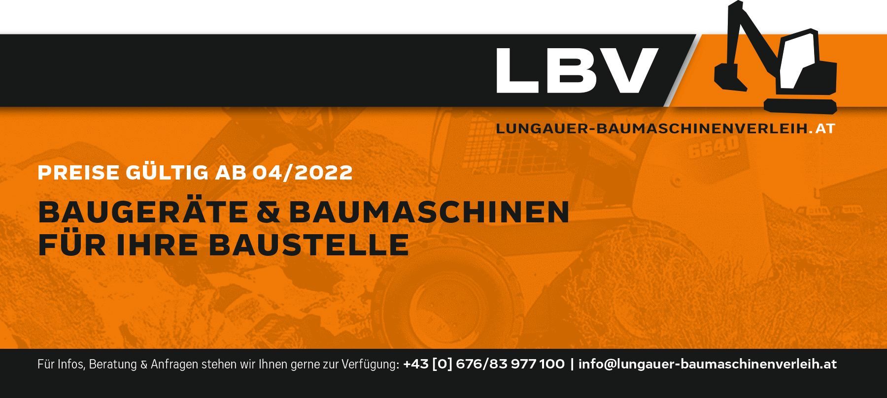 Baumaschinenverleih Broschüre