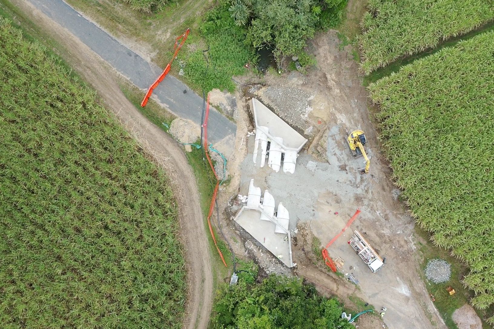 An Aerial View Of A Construction Site In The Middle Of A Field — Mass Construction Group Australia Pty Ltd in South Mackay, QLD