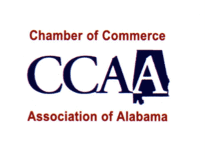 A logo for the chamber of commerce association of alabama