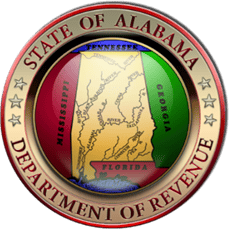 The seal of the state of alabama department of revenue