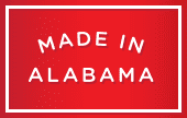 A red sign that says `` made in alabama ''