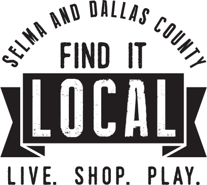 The logo for selma and dallas county find it local live , shop , play.