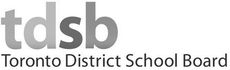 The logo for the toronto district school board is black and white.