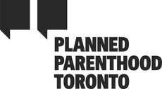 A black and white logo for planned parenthood toronto