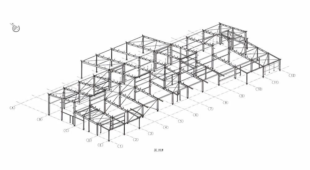 It Is A Black And White Drawing Of A Building — Jakes Steel & Welding in East Arm, NT