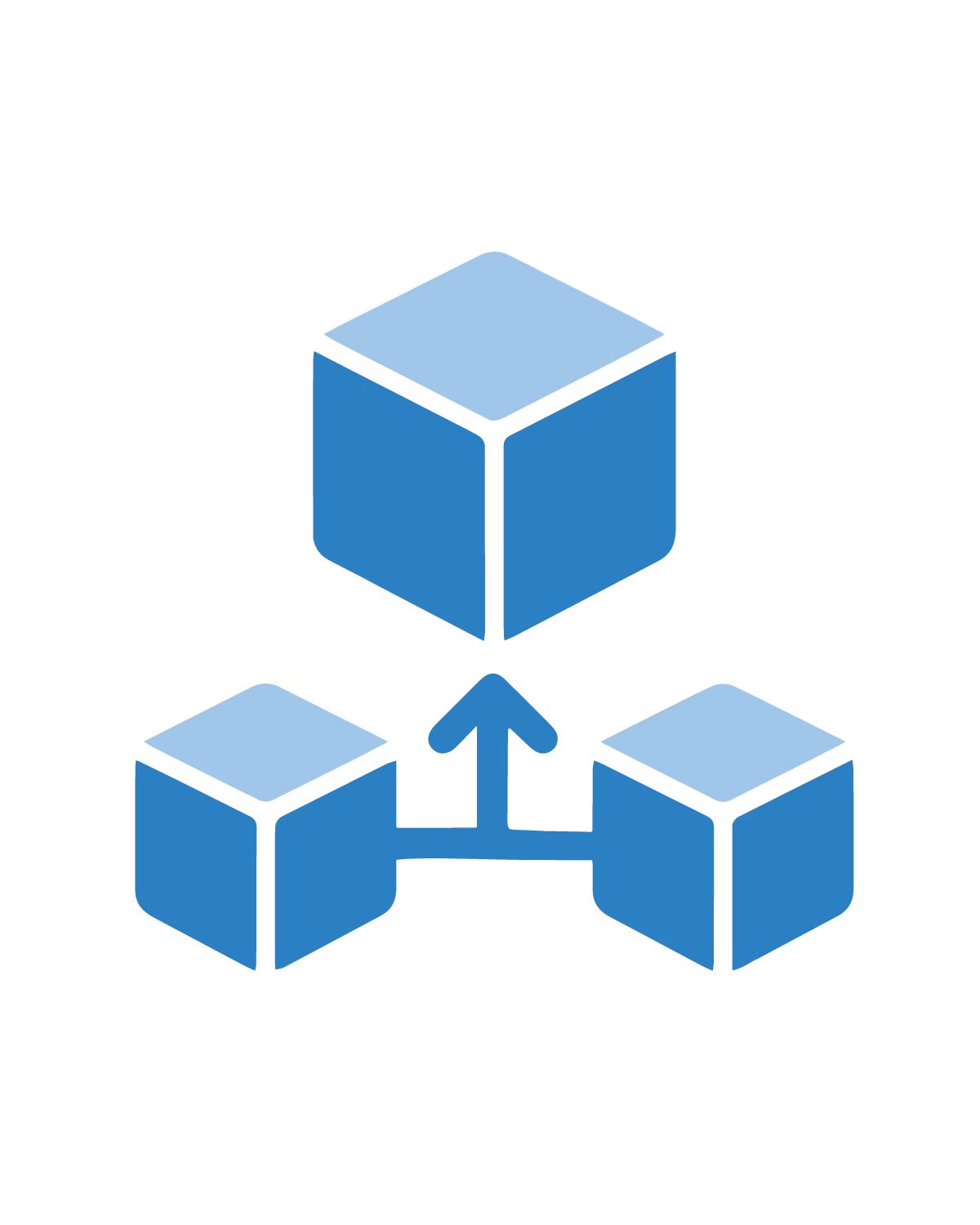 Three cardboard boxes are sitting on top of each other on a table.