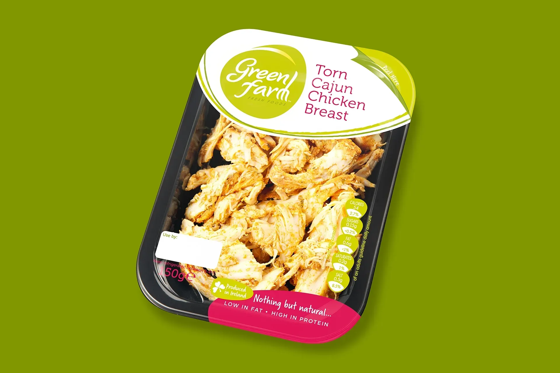 Tray of cooked, shredded 