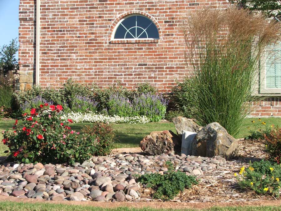 Garden with rocks and stones