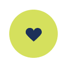 Heart inside a circle  icon