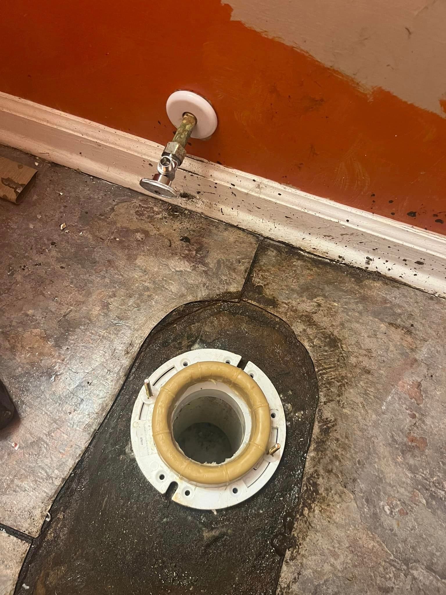 A toilet seat is being installed in a bathroom.