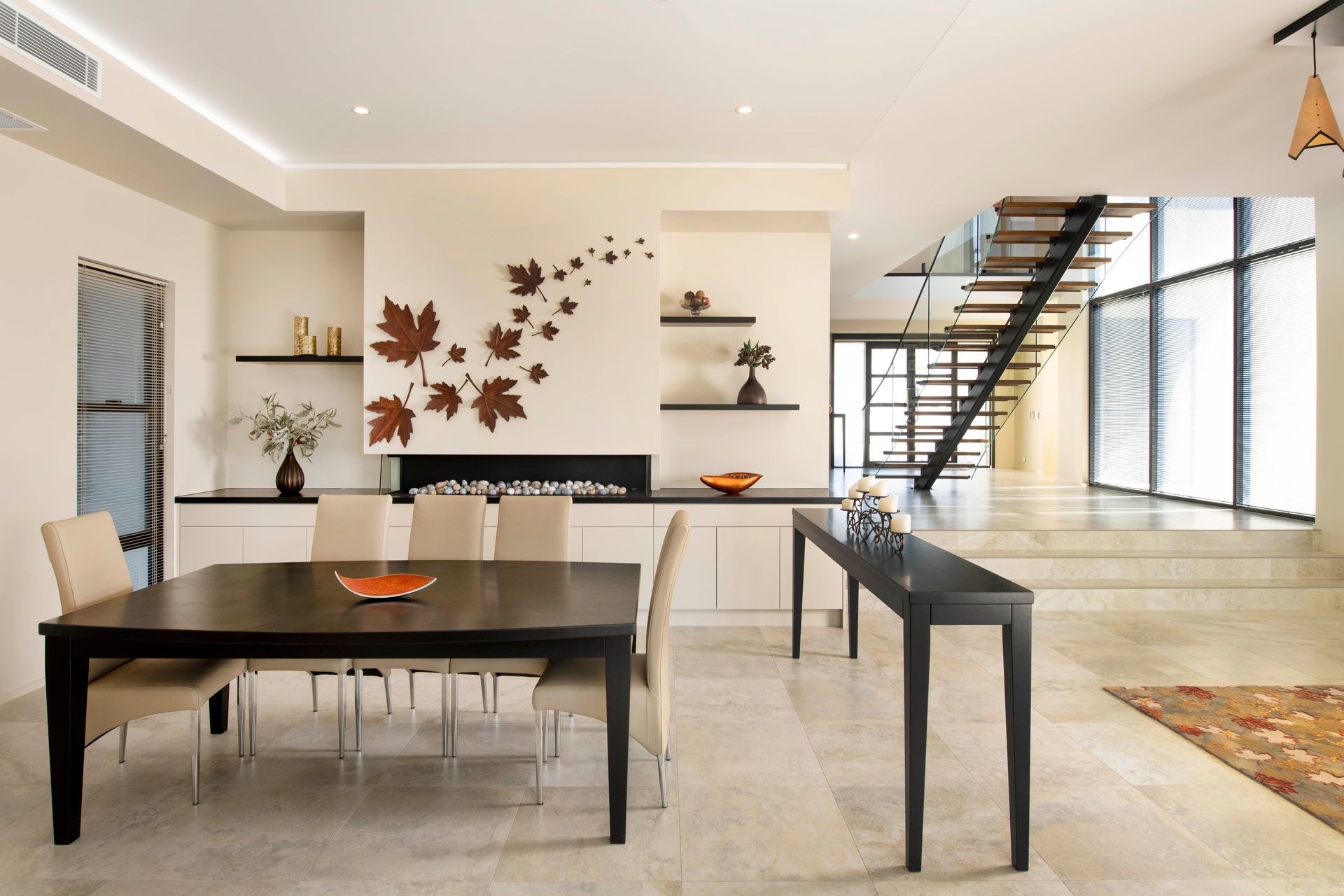 Dining room of international travellers