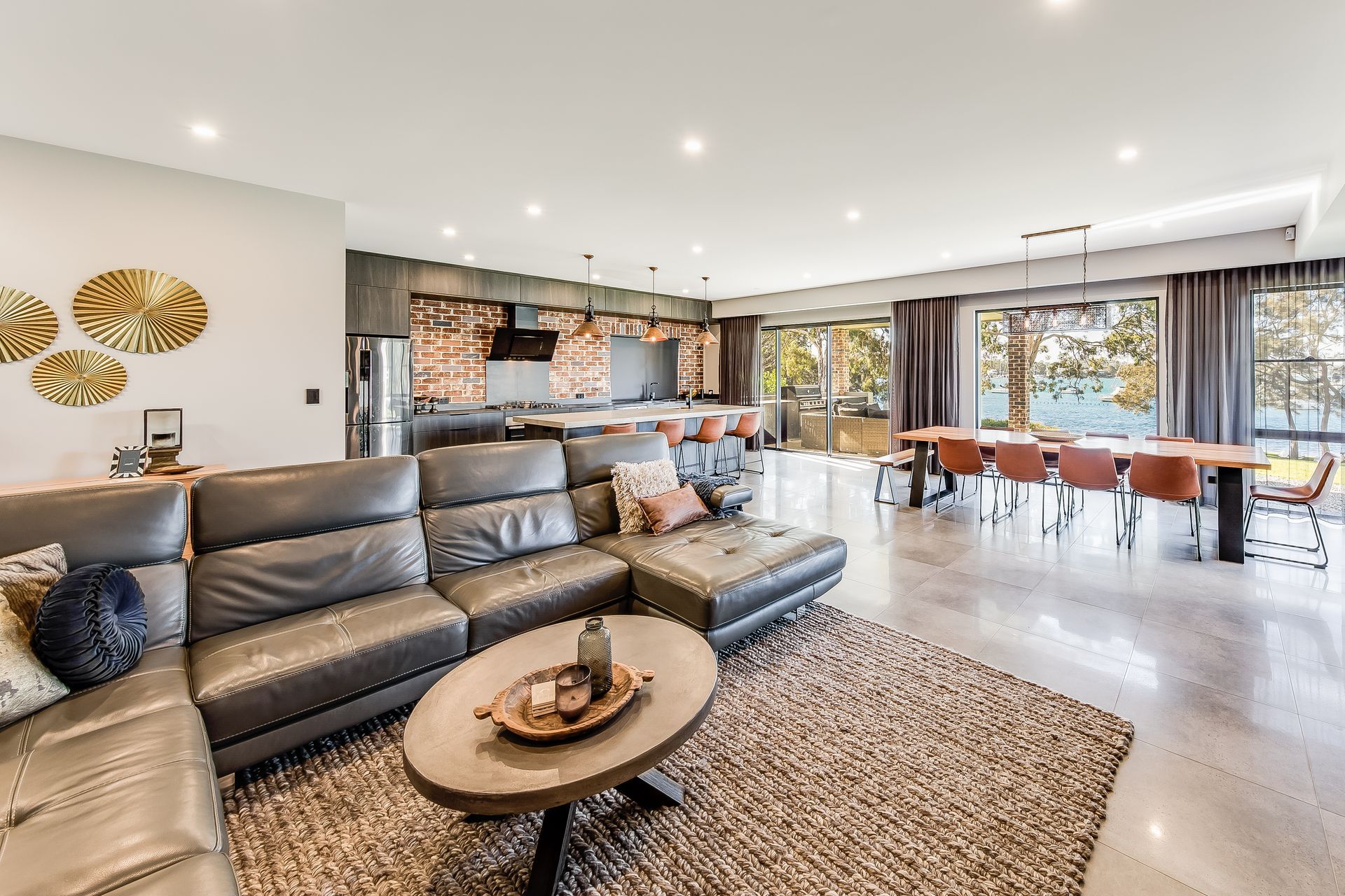 Lounge room of Industrial lakeside