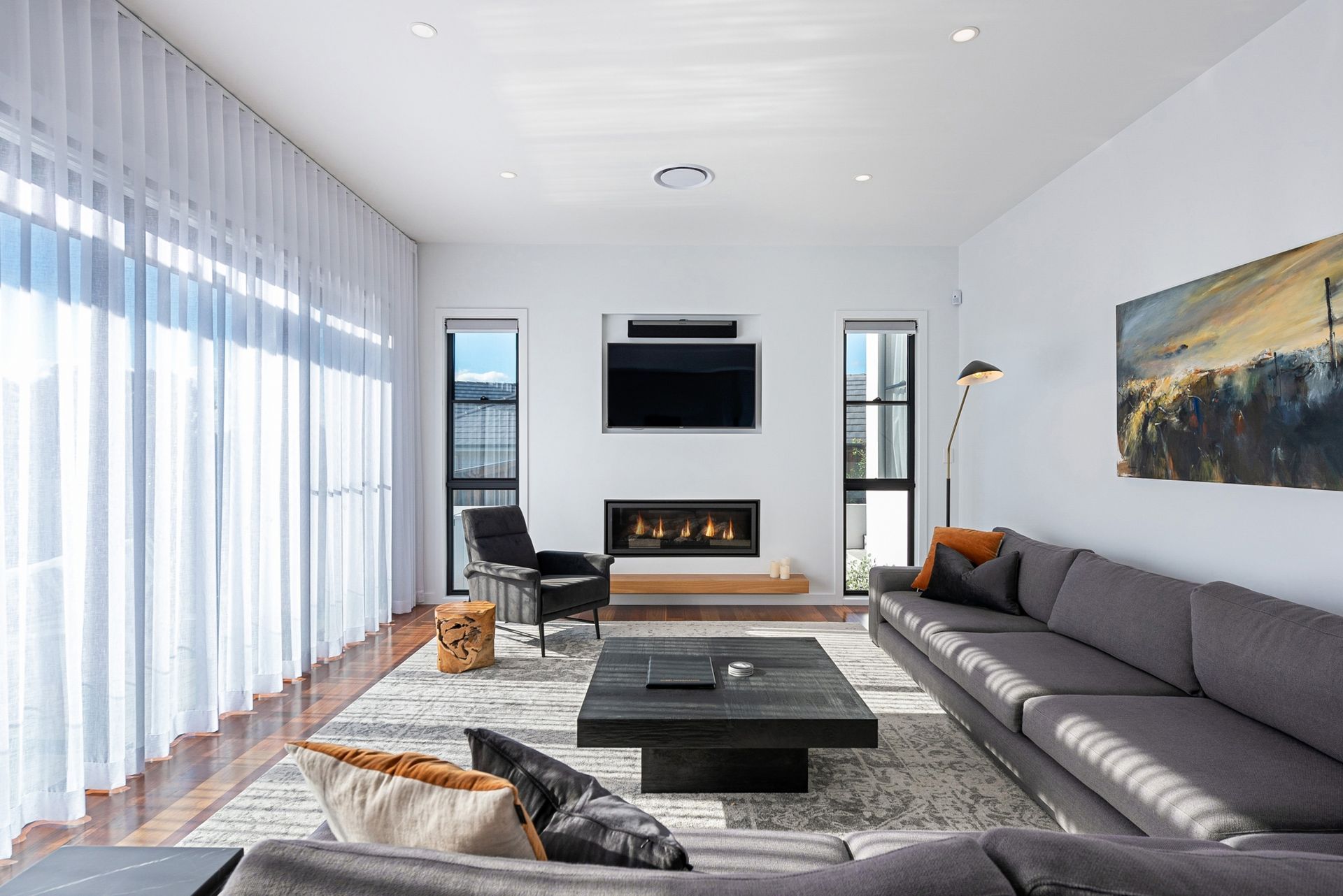 Lounge room of vintage golfs & reds.