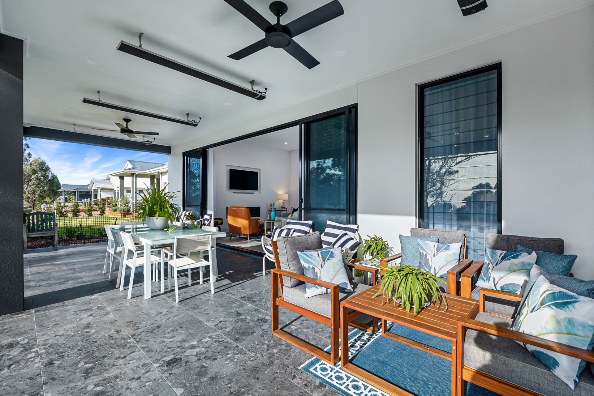 Outdoor entertaining of forever home