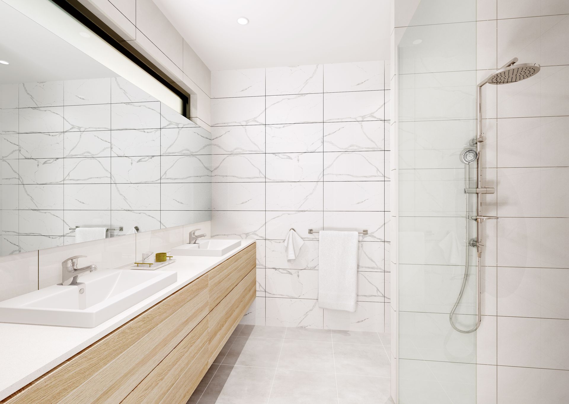 Bathroom of narrow lot housing