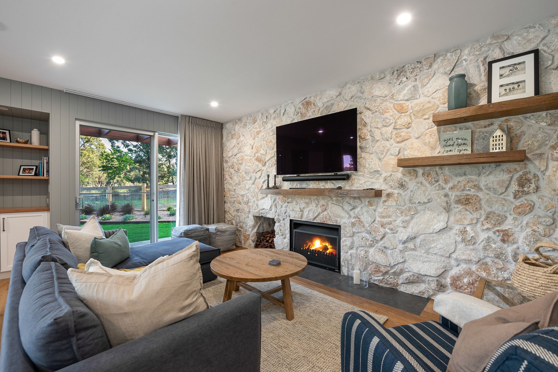 Living room of British Charm with Contemporary Comfort