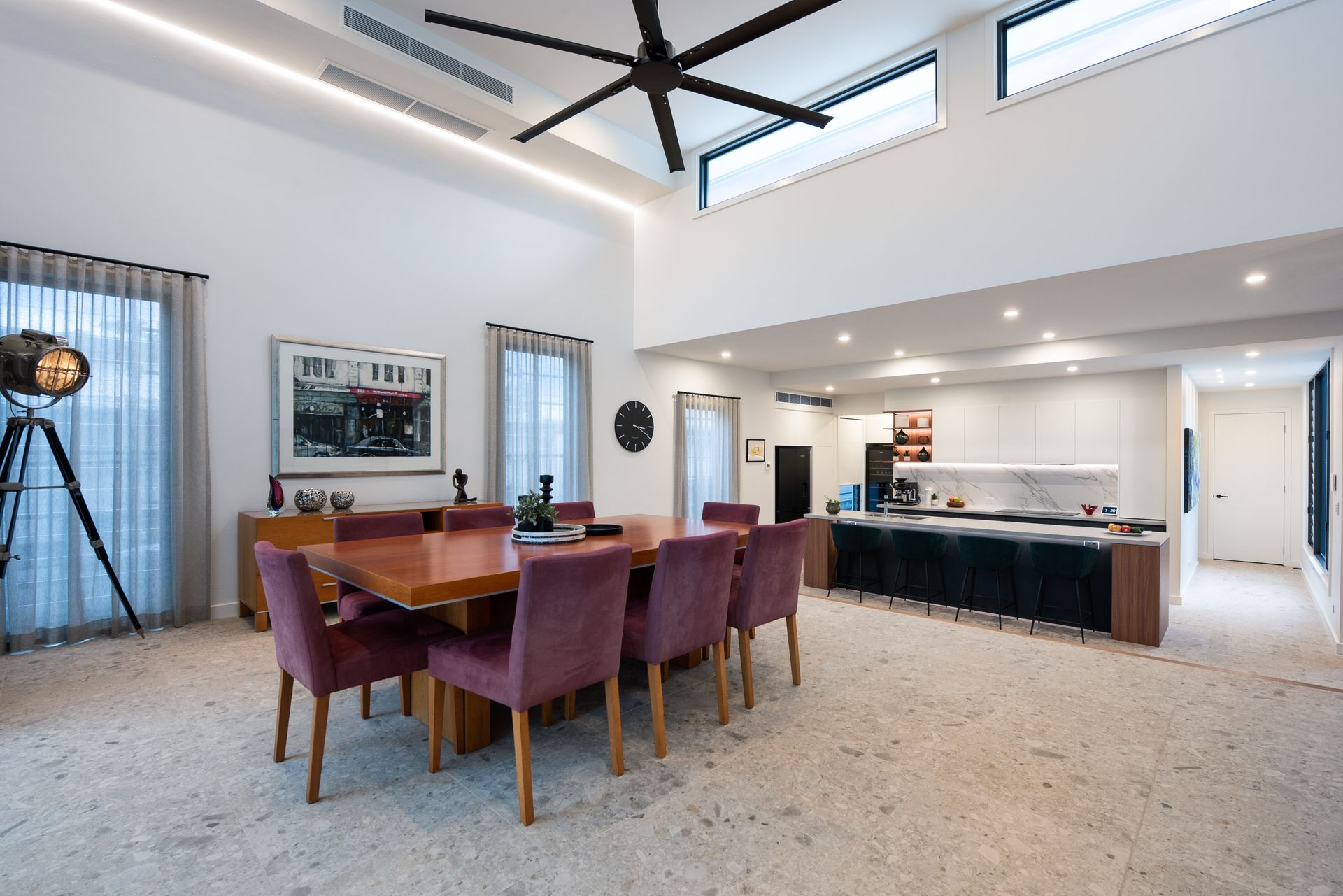 Dining room and kitchen of Mid Century Home