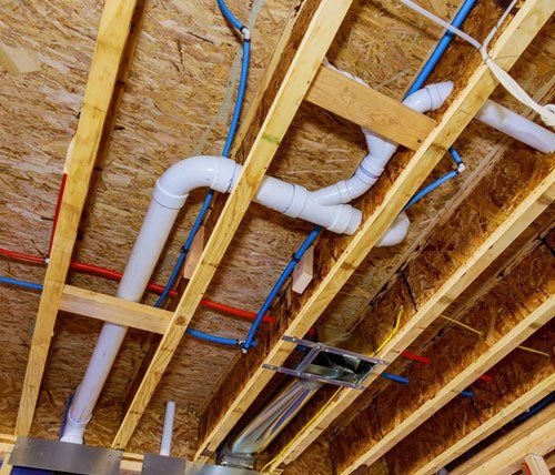 hot and cold blue and red pex pipe