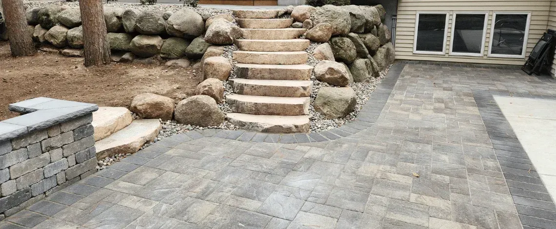 hardscaping in loretto mn retaining walls pavers and pathways