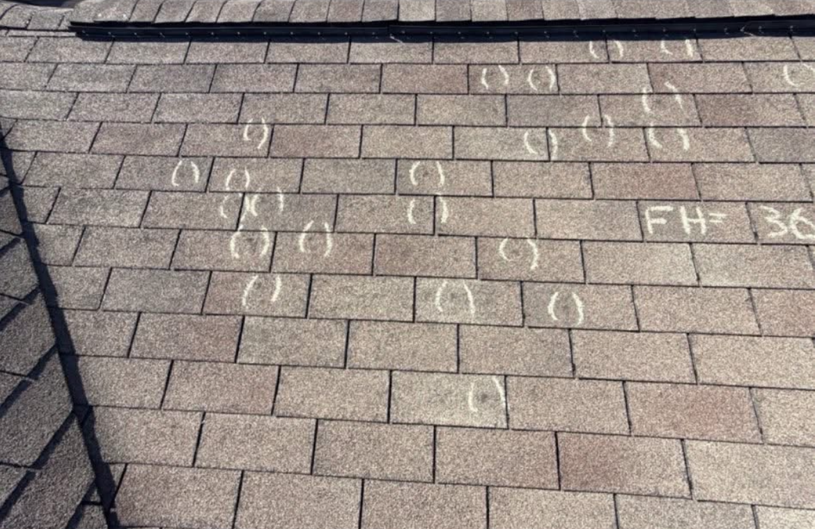 Roof repair construction worker roofer man roofing security rope