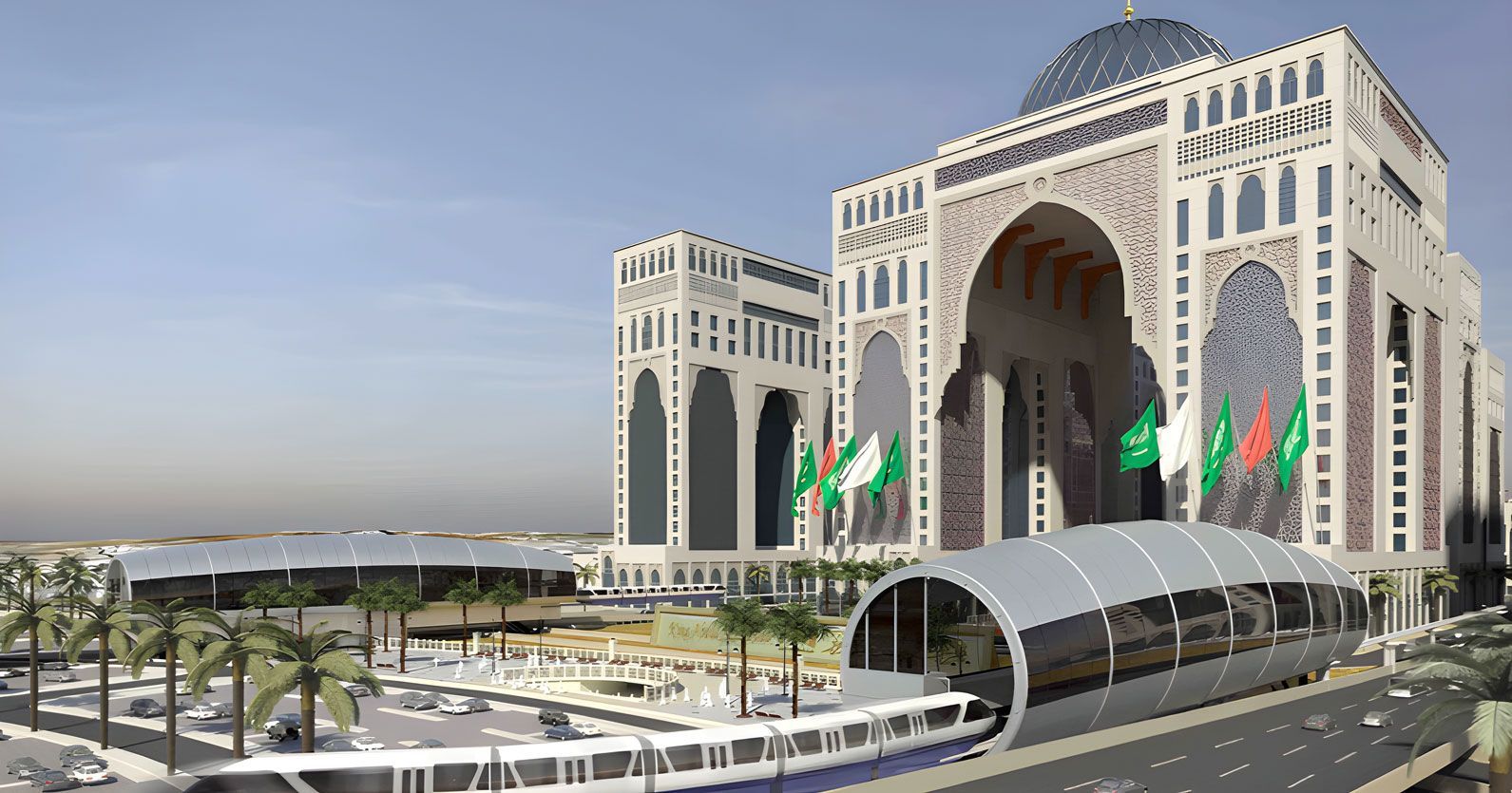 A transformative development creating a new urban spine that connects the Mecca gateway to the Holy Haram Mosque. Stretching four kilometers, the project integrates two rows of mixed-use buildings along a modern transportation corridor—designed to improve mobility, accessibility, and the urban experience in one of the world’s most important cities.