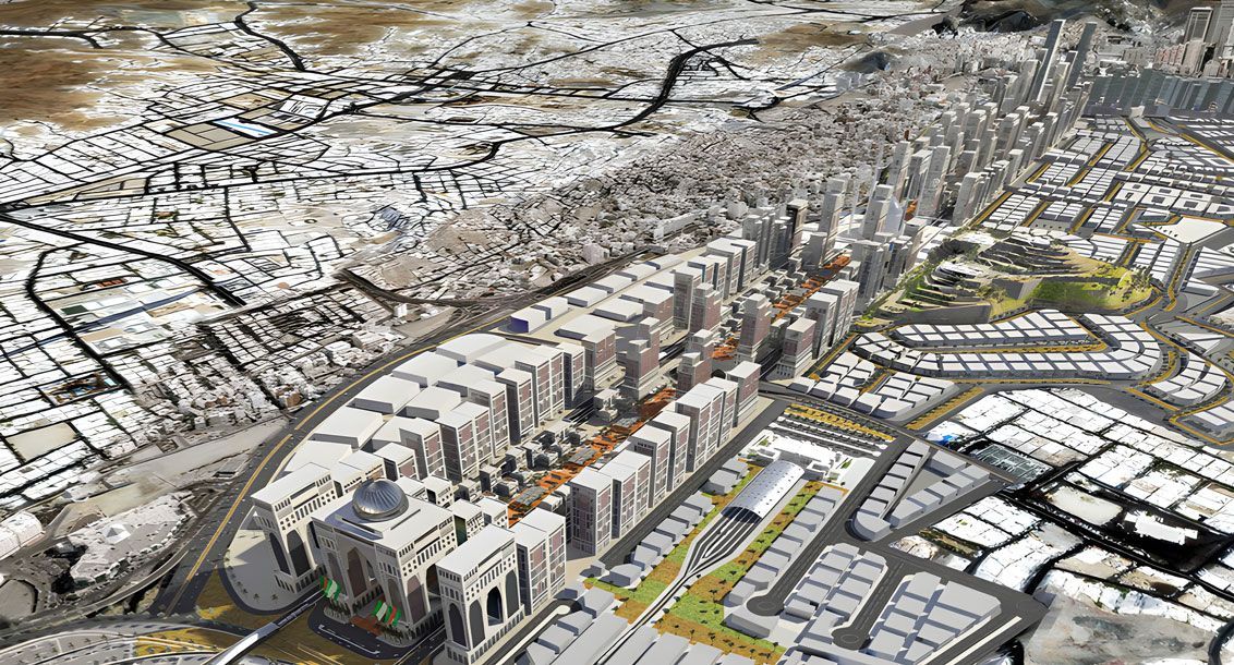 A transformative development creating a new urban spine that connects the Mecca gateway to the Holy Haram Mosque. Stretching four kilometers, the project integrates two rows of mixed-use buildings along a modern transportation corridor—designed to improve mobility, accessibility, and the urban experience in one of the world’s most important cities.